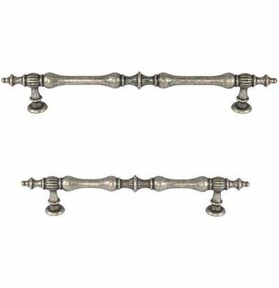 Şehzade Antik Gümüş 160 mm Kulp Mobilya Dolap Çekmece Vestiyer Kulpları