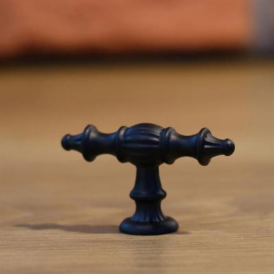 Şehzade Mat Siyah Düğme Kulp Mobilya Dolap Çekmece Vestiyer Kulpları