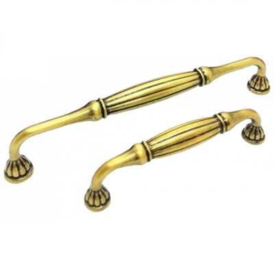 Tomruk 128 mm Antik Sarı Kulp Mobilya Dolap Çekmece Vestiyer Kulpları