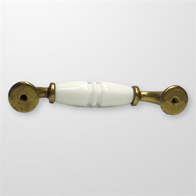 Umut 242 - 96 mm Desenli Beyaz Antik Porselen Kulp Mobilya Dolap Çekmece Vestiyer Kulpları