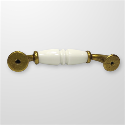 Umut 242 - 96 mm Desenli Beyaz Antik Porselen Kulp Mobilya Dolap Çekmece Vestiyer Kulpları