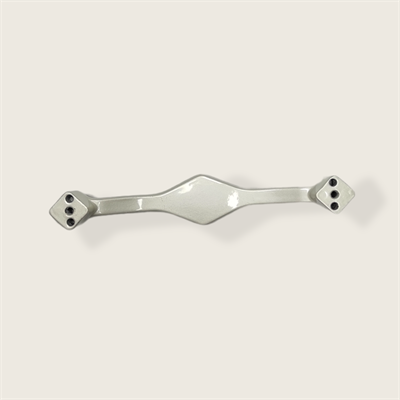 Ventus 128 mm Beyaz Zamak Çiçek Desenli Kulp Mobilya Dolap Çekmece Vestiyer Kulpları