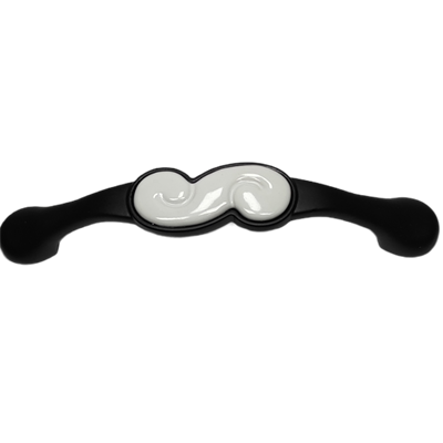 Ventus 128 mm Siyah Beyaz Zamak Kulp Mobilya Dolap Çekmece Vestiyer Kulpları