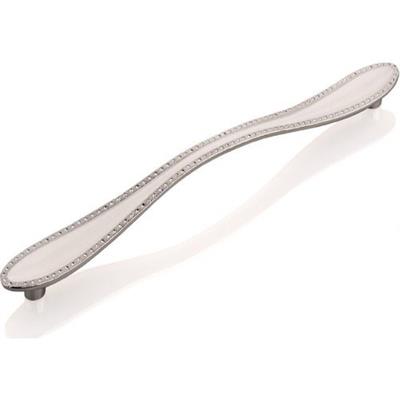 Ventus 160 mm Krom Beyaz Zamak Kulp Mobilya Dolap Çekmece Vestiyer Kulpları
