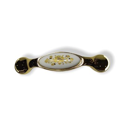 Ventus 96 mm Altın Zamak Desenli Kulp Mobilya Dolap Çekmece Vestiyer Kulpları