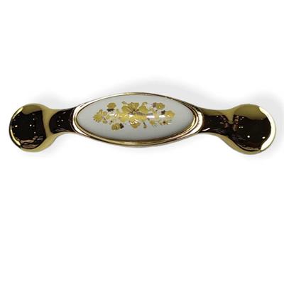 Ventus 96 mm Altın Zamak Desenli Kulp Mobilya Dolap Çekmece Vestiyer Kulpları