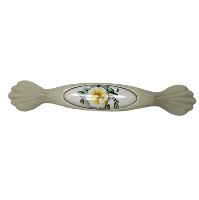 Ventus 96 mm Beyaz Zamak Desenli Kulp Mobilya Dolap Çekmece Vestiyer Kulpları