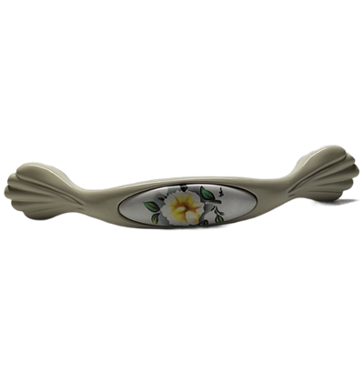 Ventus 96 mm Beyaz Zamak Desenli Kulp Mobilya Dolap Çekmece Vestiyer Kulpları