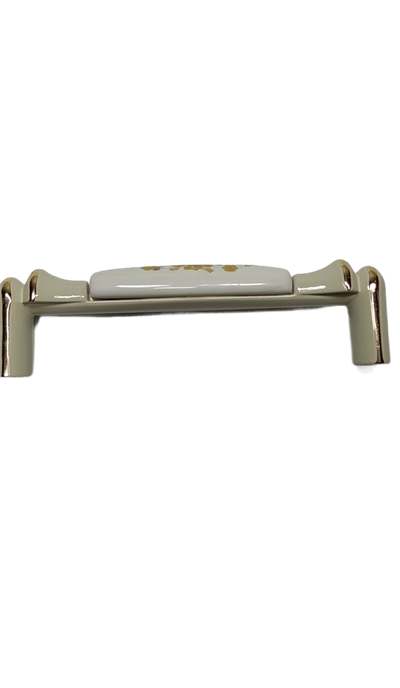 Ventus 96 mm Beyaz Zamak Desenli Kulp Mobilya Dolap Çekmece Vestiyer Kulpları