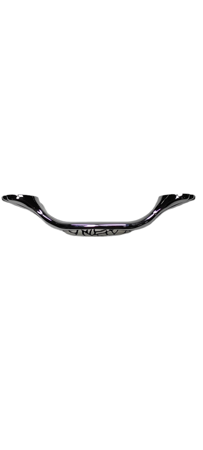 Ventus 96 mm Krom Beyaz Zamak Desenli Kulp Mobilya Dolap Çekmece Vestiyer Kulpları