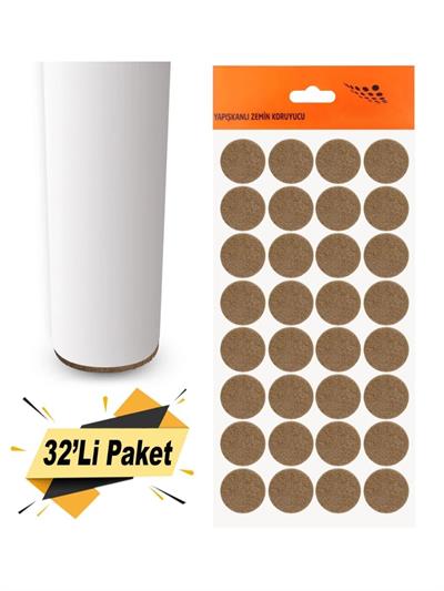 Weiss Masa Sandalye Parke Zemin Koruyucu Keçe Yapışkanlı 24 mm (32Li PAKET)
