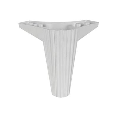 Wetra Çizgili Plastik Kulaklı Ayak 12 Cm Beyaz - Tv Ünitesi, Dolap Ayağı, Komodin, Baza, Kanepe Koltuk Ayağı, Gardrop Ayağı