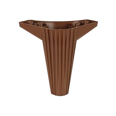Wetra Çizgili Plastik Kulaklı Ayak 12 Cm Ceviz - Tv Ünitesi, Dolap Ayağı, Komodin, Baza, Kanepe Koltuk Ayağı, Gardrop Ayağı