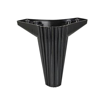 Wetra Çizgili Plastik Kulaklı Ayak 12 Cm Siyah - Tv Ünitesi, Dolap Ayağı, Komodin, Baza, Kanepe Koltuk Ayağı, Gardrop Ayağı