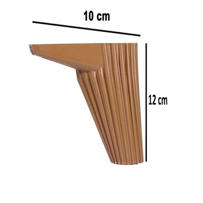 Wetra Çizgili Plastik Kulaklı Ayak 12 Cm Ceviz - Tv Ünitesi, Dolap Ayağı, Komodin, Baza, Kanepe Koltuk Ayağı, Gardrop Ayağı