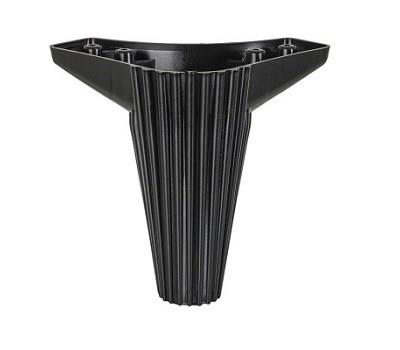 Wetra Çizgili Plastik Kulaklı Ayak 15 Cm Siyah - Tv Ünitesi, Dolap Ayağı, Komodin, Baza, Kanepe Koltuk Ayağı, Gardrop Ayağı