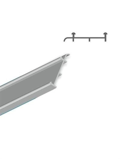 Yeniler 008-02 Alt Kapak Rayı Alüminyum Gardırop Sürgü Rayı 200 cm-YENİLER