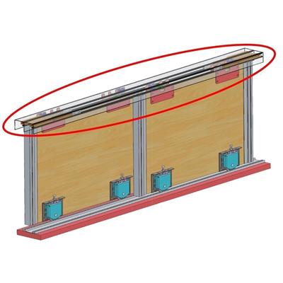 Yeniler Tc - J6 Üst Kapak Rayı Alüminyum Gardrop Rayı 250 cm