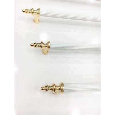 Zirve Altın Beyaz 160 mm Çizgili Alüminyum Kulp Mobilya Dolap Çekmece Vestiyer Kulpları Paslanmaz