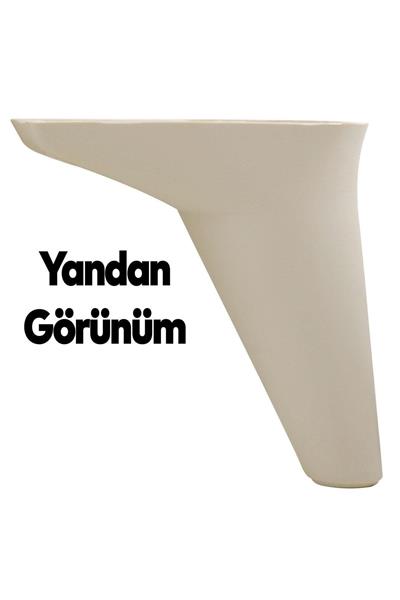 Zirve Plastik Ayak 15 Cm Krem Mobilya Koltuk Dolap Komidin Gardrop Baza Puf Ayağı