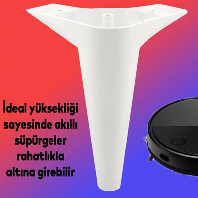 Zirve Plastik Ayak 15 Cm Krem Mobilya Koltuk Dolap Komidin Gardrop Baza Puf Ayağı