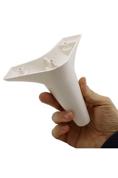 Zirve Plastik Ayak 15 Cm Krem Mobilya Koltuk Dolap Komidin Gardrop Baza Puf Ayağı