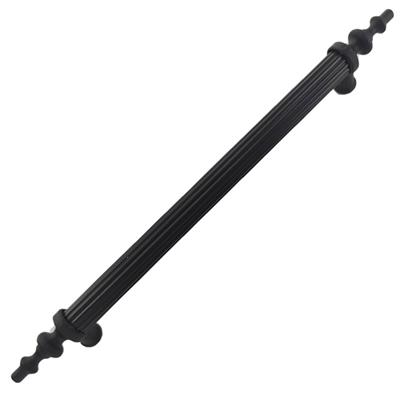 Zirve Siyah 128 mm Çizgili Alüminyum Kulp Mobilya Dolap Çekmece Vestiyer Kulpları Paslanmaz
