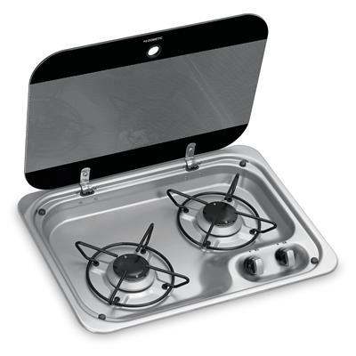 Dometic HBG 2335 İki Gözlü Gazlı Ocak Cam Kapaklı 460x335 mm