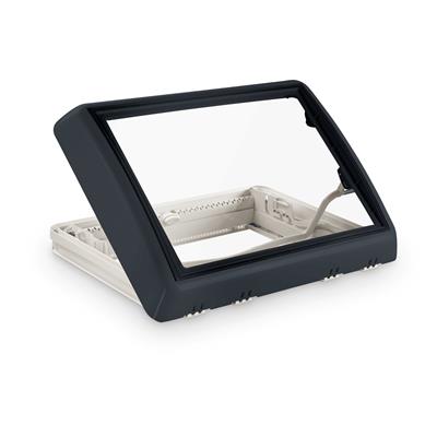 Dometic Midi Heki FL Roof window with lever, 700 x 500 mm, grey, without forced ventilation