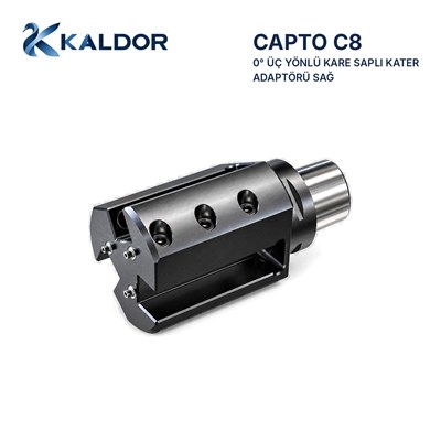 Capto C8 0° Üç Yönlü Kare Saplı Kater Adaptörü Sağ