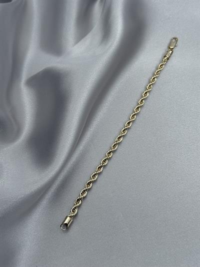 Xuping 14K İnce Halat Zincir Model Gold Bileklik
