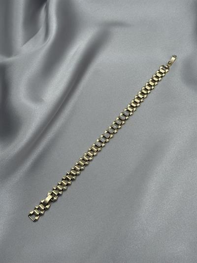 Xuping 14K Kordon Zirkon Taşlı Gold Bileklik