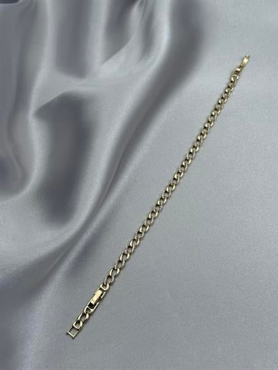 Xuping 14K Minimal Zincir Model Zirkon Taşlı Gold Bileklik