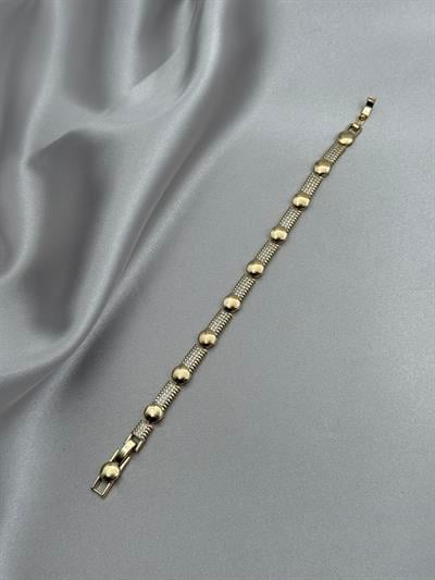 Xuping 14K Nokta Model Zirkon Taşlı Gold Bileklik