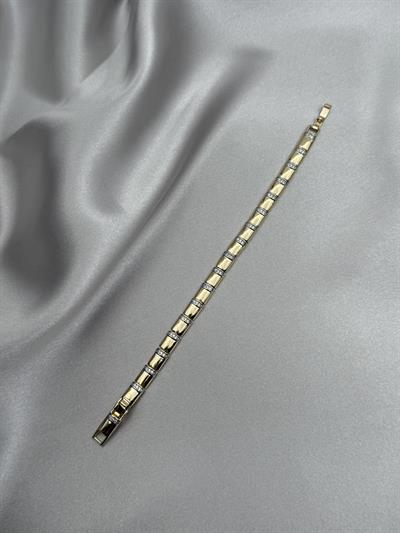 Xuping 14K Plaka Model Zirkon Taşlı Gold Bileklik