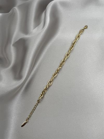 Xuping 14K Sarmal Zincir Model Gold Bileklik