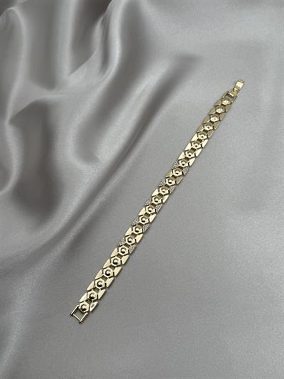 Xuping 14K Şekil Model Zirkon Taşlı Gold Bileklik