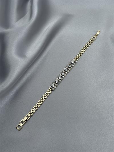 Xuping 14K Tasarım Zirkon Taşlı Gold Bileklik