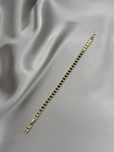 Xuping 14K Üçgen Bombeli Model Zirkon Taşlı Gold Bileklik
