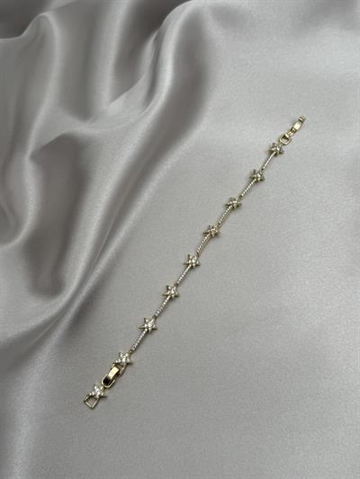 Xuping 14K Yıldız Model Zirkon Taşlı Gold Bileklik