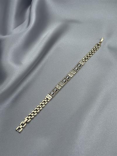 Xuping 14K Zar Model Zirkon Taşlı Gold Bileklik