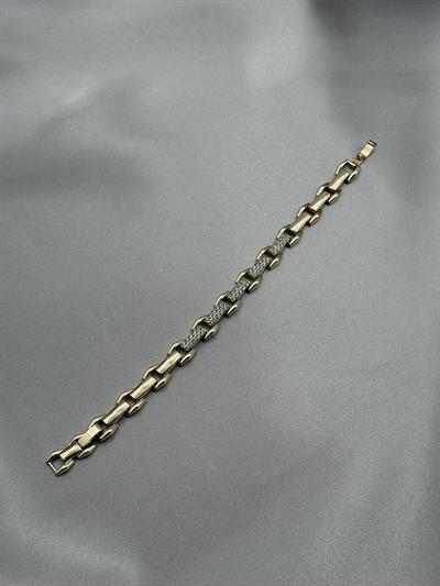 Xuping Zirkon Taşlı Gold Zincir Bileklik
