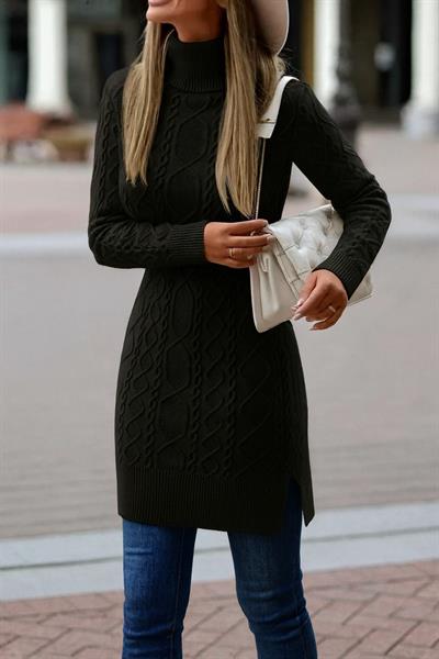 Kadın Balıkçı Yaka Triko Tunik