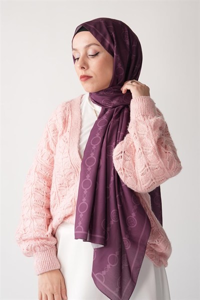 Mori Collect Desen Soft Şal Mor