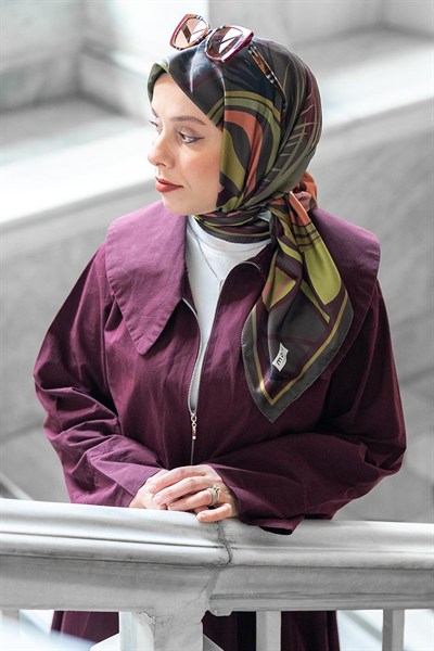 Secret Desen İpeksi Rayon Eşarp Yeşil