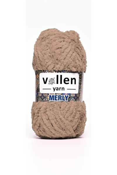 MERLY Peluş Örgü İpi 100 g – Ana Kuzusu Kadife İp, Yumuşak İp, Bebek Battaniye İpi, Amigurumi İpi, Atkı Bere Hırka Şal İçin,Latte