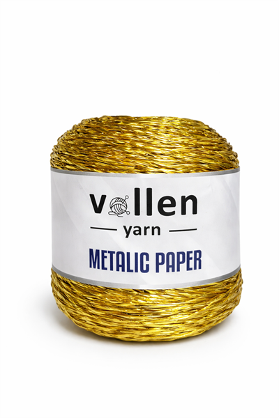 Premium Metalik Kagıt Ip,Parlak Çanta Ipi,200 Gr- 320 M , Simli Metalik Ip,Metalik Abiye Ip,Altın