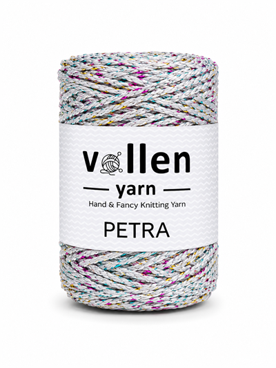 Vollen Yarn Petra Simli Polyester Çanta İpi 200 gr 140 m El Örgü İpi 4-6 mm Tığ ve Şiş Uyumlu,5207