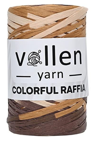 Vollen Yarn Premium Doğal Çok Renkli Rafya İpi 200Gr/300Mt, 2502