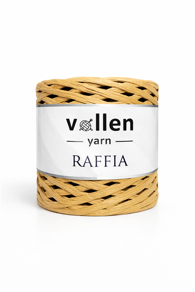 Vollen Yarn Premium Doğal Rafya İpi 200 Gram, Naturel